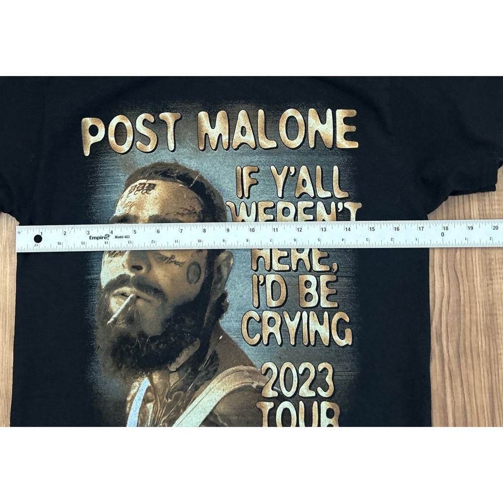Post Malone 2023 Tour Concert Music T Shirt Two Sided Size Small Rap Hip Hop - Picture 7 of 10